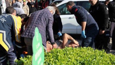 Aydın’ın Efeler ilçesinde, boşanma sürecinde olan bir çiftin adliye önünde