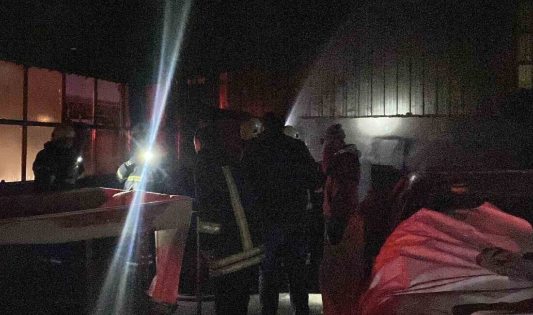 Burdur’da Yeni Sanayi Sitesi’nde bulunan bir oto boyama atölyesinde çıkan