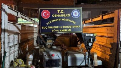 Osmangazi ilçesinde gerçekleştirilen bir operasyonda, 283 bin adet kaçak sigara