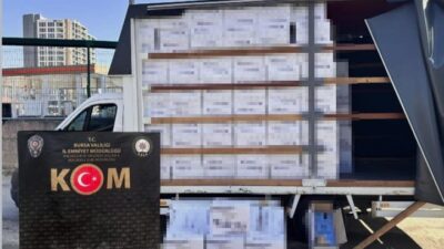 Bursa Emniyet Müdürlüğü ekiplerinin düzenlediği operasyonda 3 milyon 410 bin