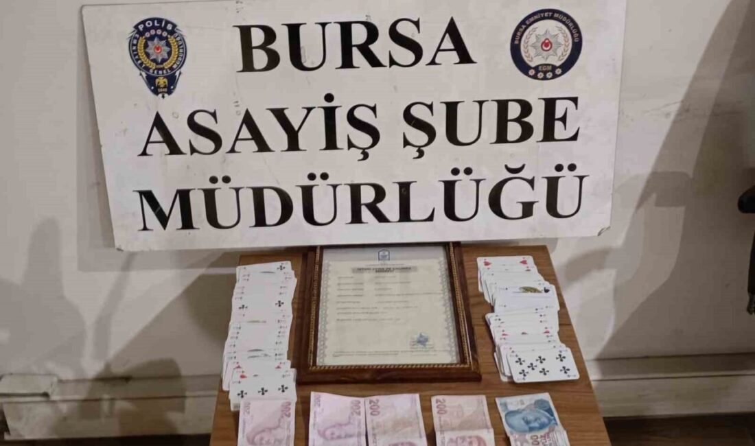 Bursa’da, yeni yıl öncesinde gerçekleştirilen denetimlerde kumar oynandığı tespit edilen