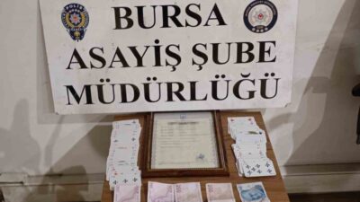 Bursa’da, yeni yıl öncesinde gerçekleştirilen denetimlerde kumar oynandığı tespit edilen
