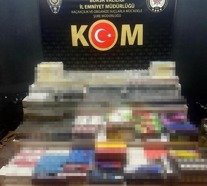 Bursa Emniyet Müdürlüğü ekipleri, tütün ve tütün mamulleri kaçakçılığını önlemeye