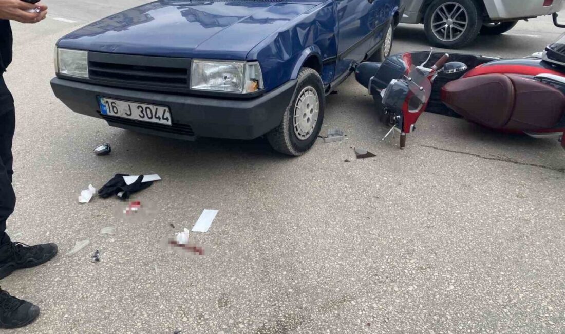 Mudanya ilçesine bağlı Güzelyalı Mahallesi’nde meydana gelen trafik kazasında motosiklet