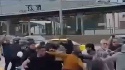 Bursa’da, aralarında anlaşmazlık olan iki grup, Emek Mahallesi’nde caddede karşı