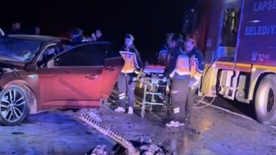 Çanakkale ilinde polisin dur ihtarına uymayarak ters yöne kaçan bir