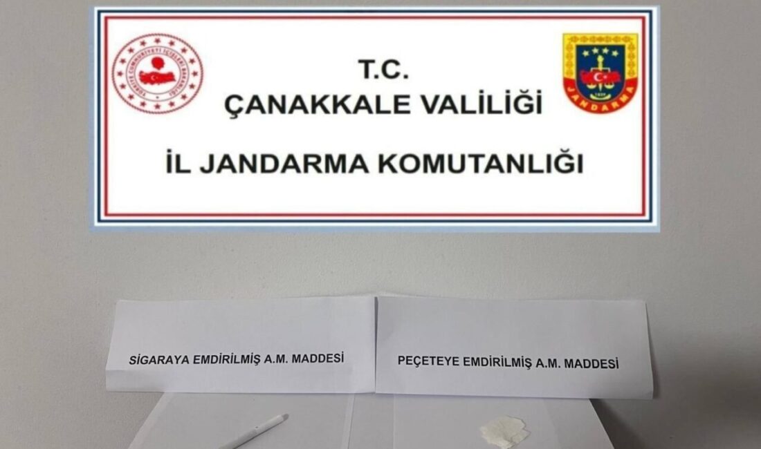 Çanakkale ilinde Jandarma ekipleri tarafından uyuşturucuyla mücadele kapsamında gerçekleştirilen 5