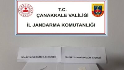 Çanakkale ilinde Jandarma ekipleri tarafından uyuşturucuyla mücadele kapsamında gerçekleştirilen 5