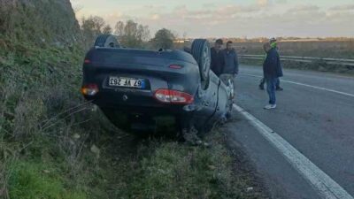 Çaycuma ilçesine bağlı Gökçeler-Sefercik karayolunda meydana gelen trafik kazasında, bir