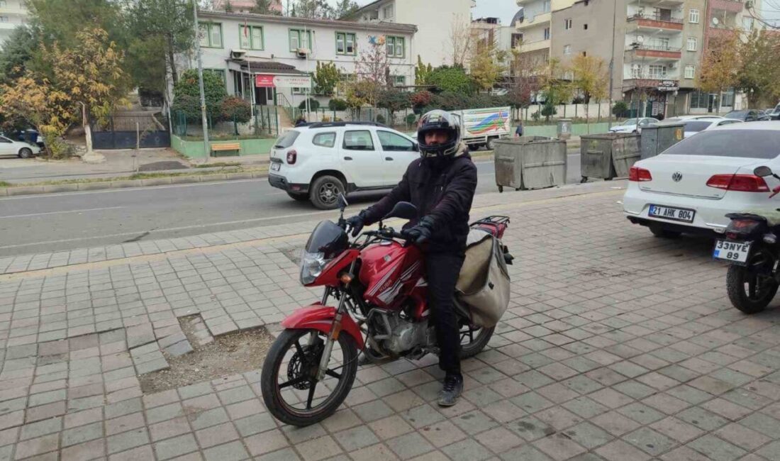 Çermik ilçesinde bir motosiklet sürücüsü, Kent Güvenlik Yönetim Sistemi’ne yakalanarak