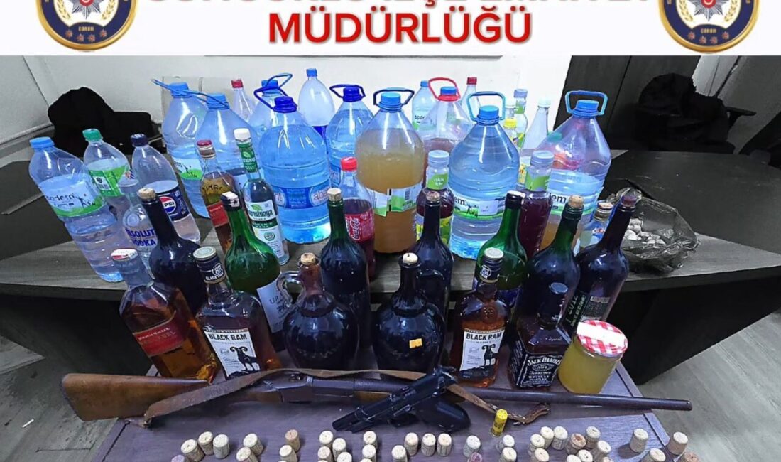Çorum’un Sungurlu ilçesinde, yılbaşı öncesi ve yılbaşı gecesi, sahte alkollü