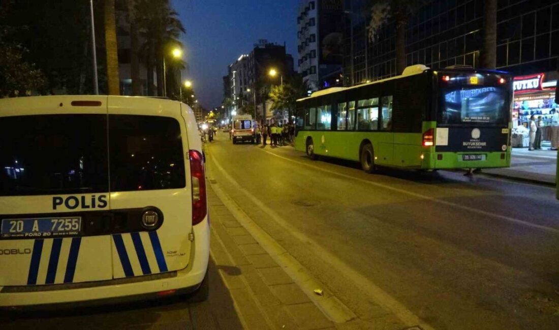 Denizli’de yaşlı bir adamın halk otobüsüne yetişmeye çalışırken dengesini kaybedip