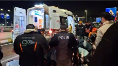 Karabük’te meydana gelen bir kazada, kontrolden çıkan bir motosiklet devrildi