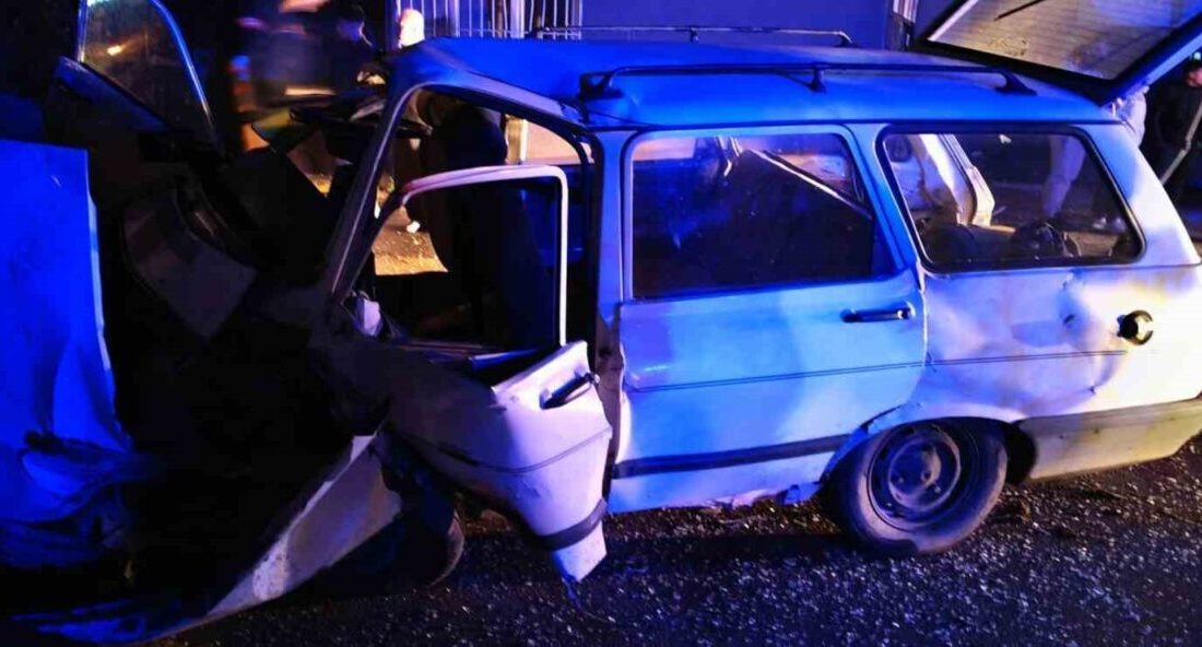Köşk ilçesinde yağmurlu bir gecede meydana gelen trafik kazasında, yolun