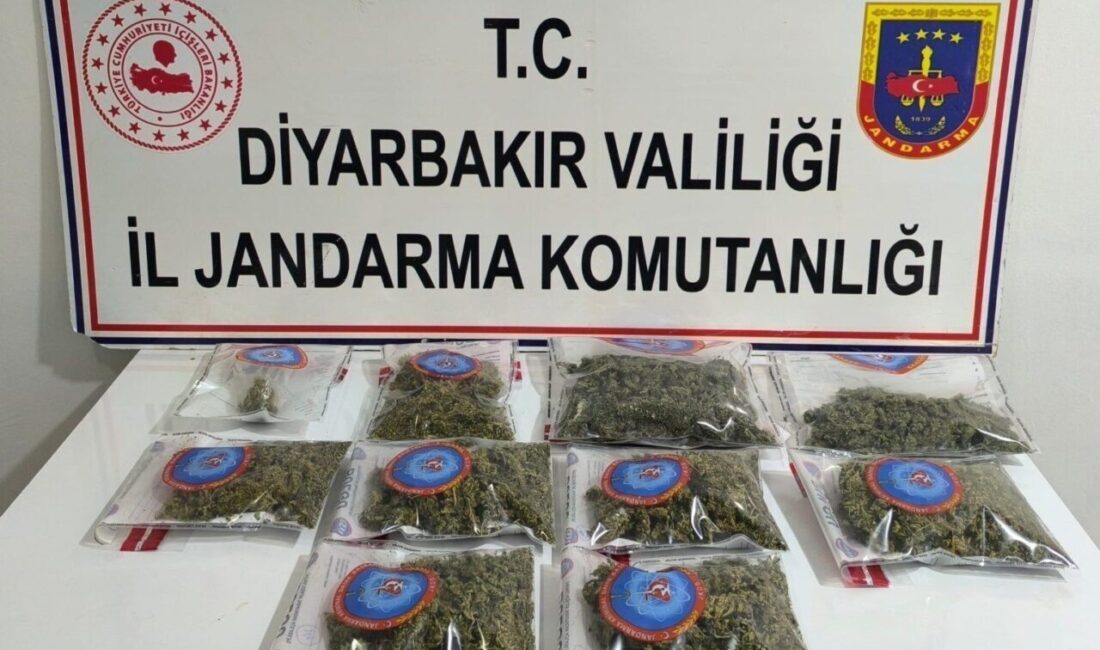 Diyarbakır ilinde jandarma ekipleri tarafından düzenlenen operasyonda 25 kilogram esrar