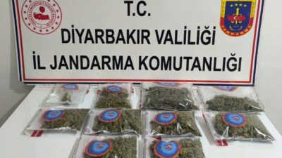 Diyarbakır ilinde jandarma ekipleri tarafından düzenlenen operasyonda 25 kilogram esrar