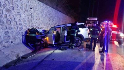 Tekirdağ’ın Süleymanpaşa ilçesinde yaşanan ve istinat duvarına çarpan cipte 2