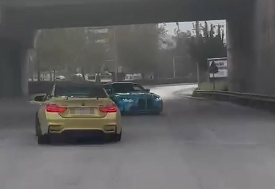 İzmir’de, Yunus Emre Mahallesi Kemalpaşa Caddesi’nde drift yapan ve trafikte