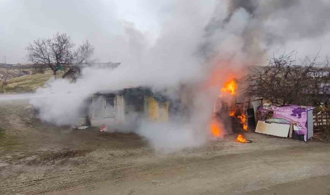 Elazığ’da yer alan bir odunluk deposunda meydana gelen yangın, Elazığ