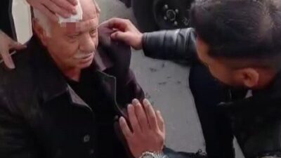 Elazığ’da bir yaşlı adam, Gazi Caddesi Cumhuriyet Meydanı mevkiinde yolun