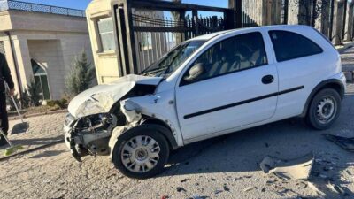 Elazığ’da meydana gelen trafik kazasında, bir kişi ticari araç ile