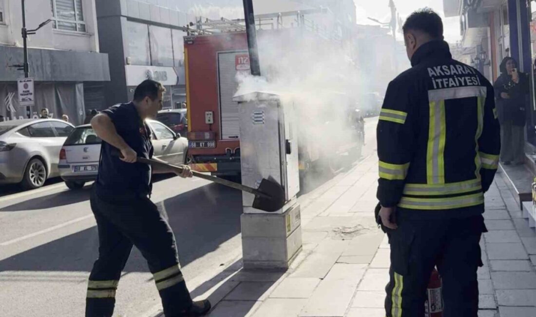 Aksaray’da bir trafoda çıkan yangın kısa bir panik yarattı ancak