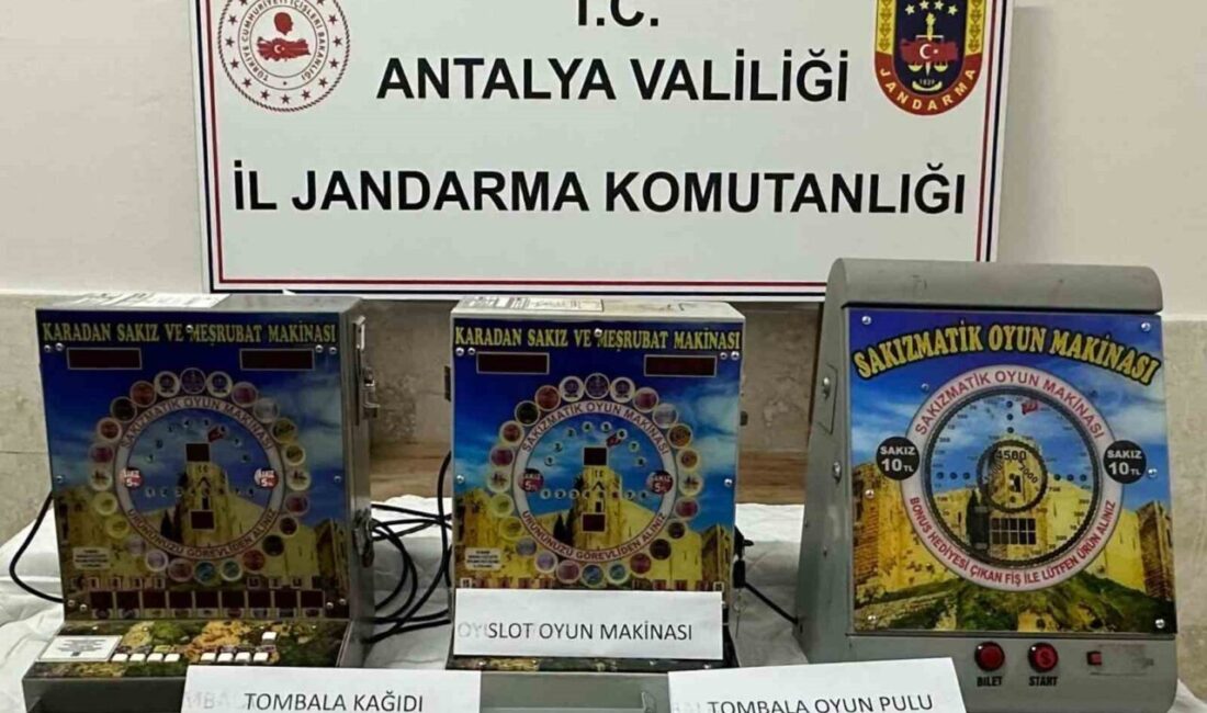 Antalya’nın Elmalı ilçesinde, elektronik cihazlar aracılığıyla kumar oynatıldığı belirlenen iki