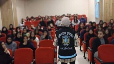 Erzincan’da, Erzincan Emniyet Müdürlüğü Çocuk Şube Müdürlüğü tarafından düzenlenen bilgilendirme