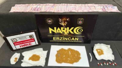 Erzincan İl Emniyet Müdürlüğü Narkotik Suçlarla Mücadele Şube Müdürlüğü ekipleri,