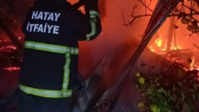 Erzin ilçesinde Mahmutlu Mahallesi Haydar mevkiinde bulunan bir barakada meydana