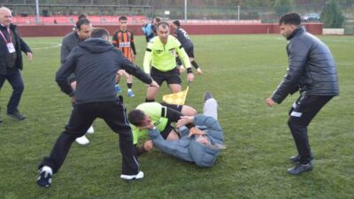 Eskişehir’de Birlikspor ile Eskişehir Kolej futbol takımları arasında gerçekleşen bir