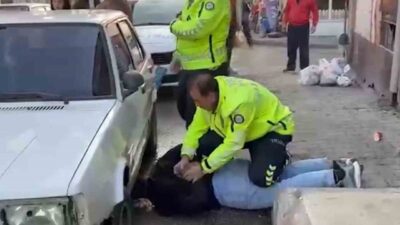 Kırıkkale’de, ehliyetsiz genç bir sürücü, polisin “dur” ihtarına uymayarak drift