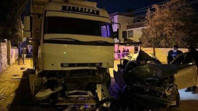 Gaziantep’in Araban ilçesinde meydana gelen trafik kazasında, kontrolsüz bir şekilde