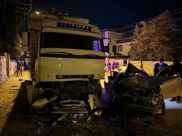 Gaziantep’in Araban ilçesinde meydana gelen trafik kazasında, kontrolsüz bir şekilde