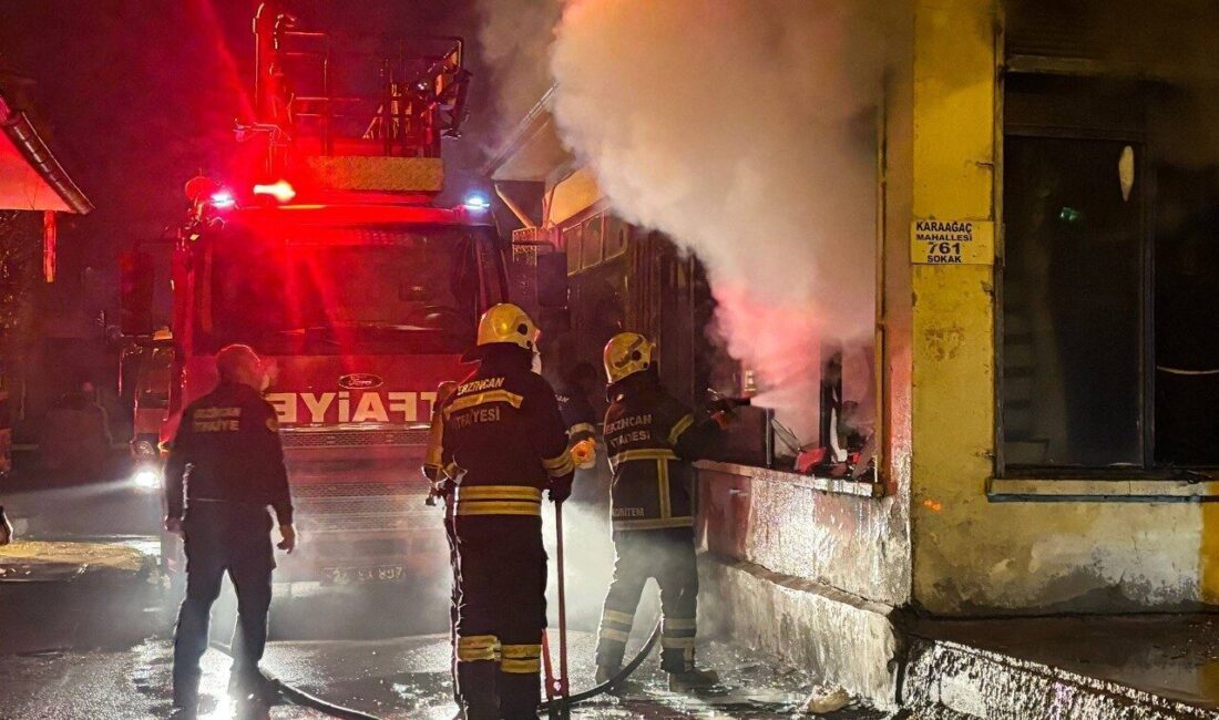 Erzincan’ın Karaağaç Mahallesi’nde bulunan bir iş yerinde gece meydana gelen