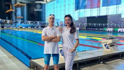 Kırşehir’de faaliyet gösteren Gençlik Spor Yüzme Kulübü sporcusu Kerem Daran,