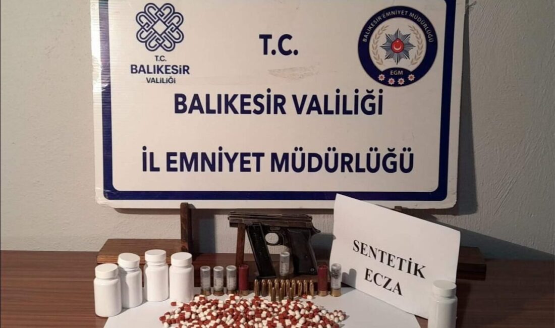 Balıkesir’in Gönen ilçesinde polis ekipleri tarafından yapılan operasyonda uyuşturucu ve