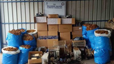 Balıkesir’in Gönen ilçesinde tütün ve tütün mamulü kaçakçılığıyla mücadele kapsamında