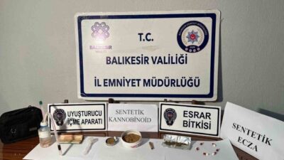 Balıkesir’in Gönen ilçesinde polis ekipleri tarafından uyuşturucu madde imal, ticaret