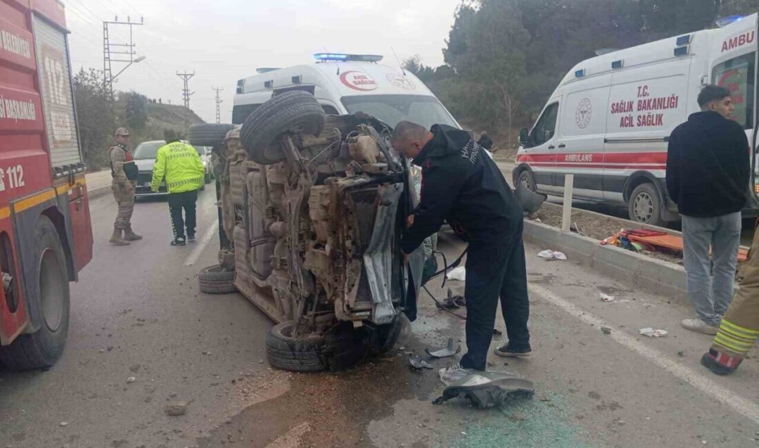 Hatay ilinde meydana gelen bir trafik kazasında, kontrolden çıkan bir
