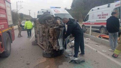 Hatay ilinde meydana gelen bir trafik kazasında, kontrolden çıkan bir