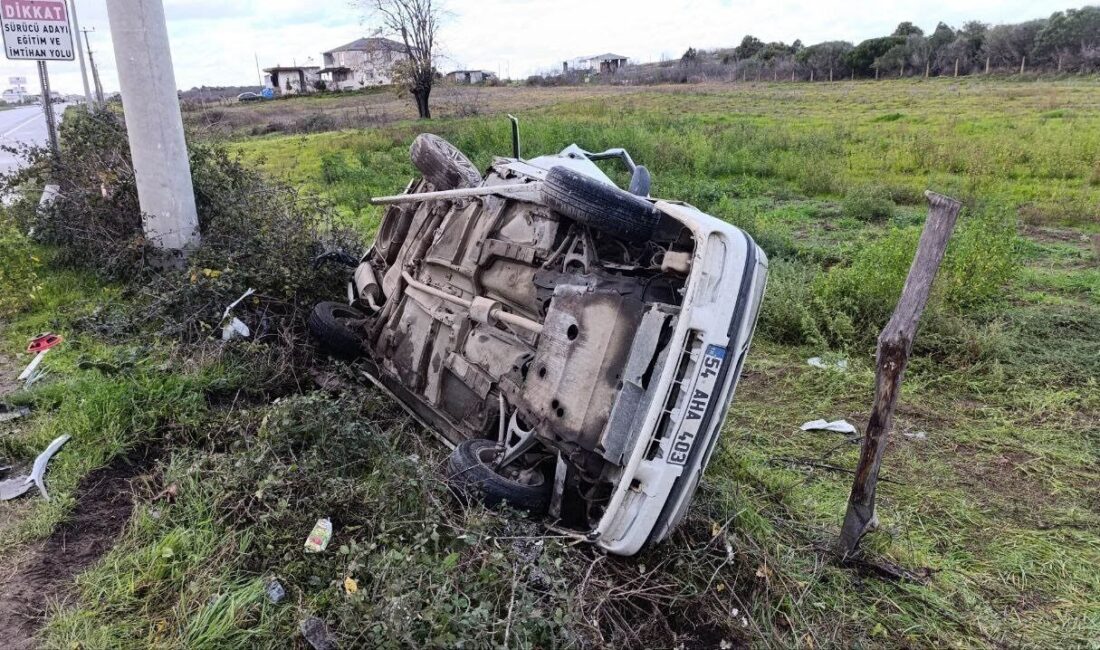 Sakarya’nın Karasu ilçesinde meydana gelen trafik kazasında, cip ile otomobilin