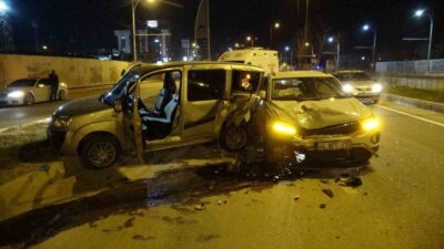 Malatya’da meydana gelen trafik kazasında hafif ticari araç ile otomobil