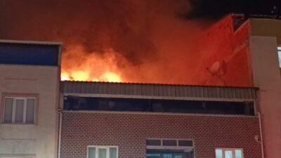 Bursa’nın İnegöl ilçesinde meydana gelen bir olayda, bir evin çatısında