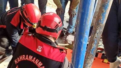 Kahramanmaraş’ta bir inşaatta çalışan bir işçi, 1. kattan düşerek yaralandı.