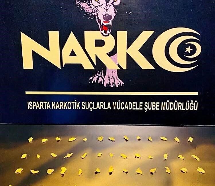 Isparta’da polis ekipleri tarafından gerçekleştirilen operasyonda, 52 parça halinde 119