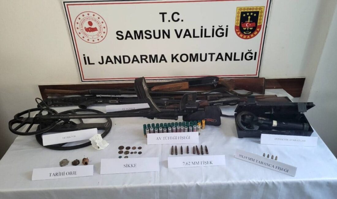 Samsun’da Jandarma, Silah ve Tarihi Eser Operasyonunda 4 Kişiyi Gözaltına