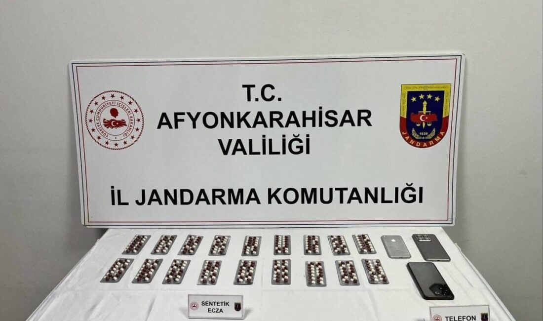 Afyonkarahisar’da Jandarma ekipleri tarafından gerçekleştirilen operasyonda 252 adet uyuşturucu hap