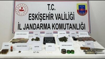Eskişehir’de Jandarma ekipleri tarafından yürütülen operasyonlarda çeşitli türlerde uyuşturucu madde