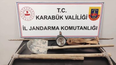 Jandarma ekipleri, Karabük’te izinsiz kazı yapan 5 kişiyi yakaladı. Operasyon,